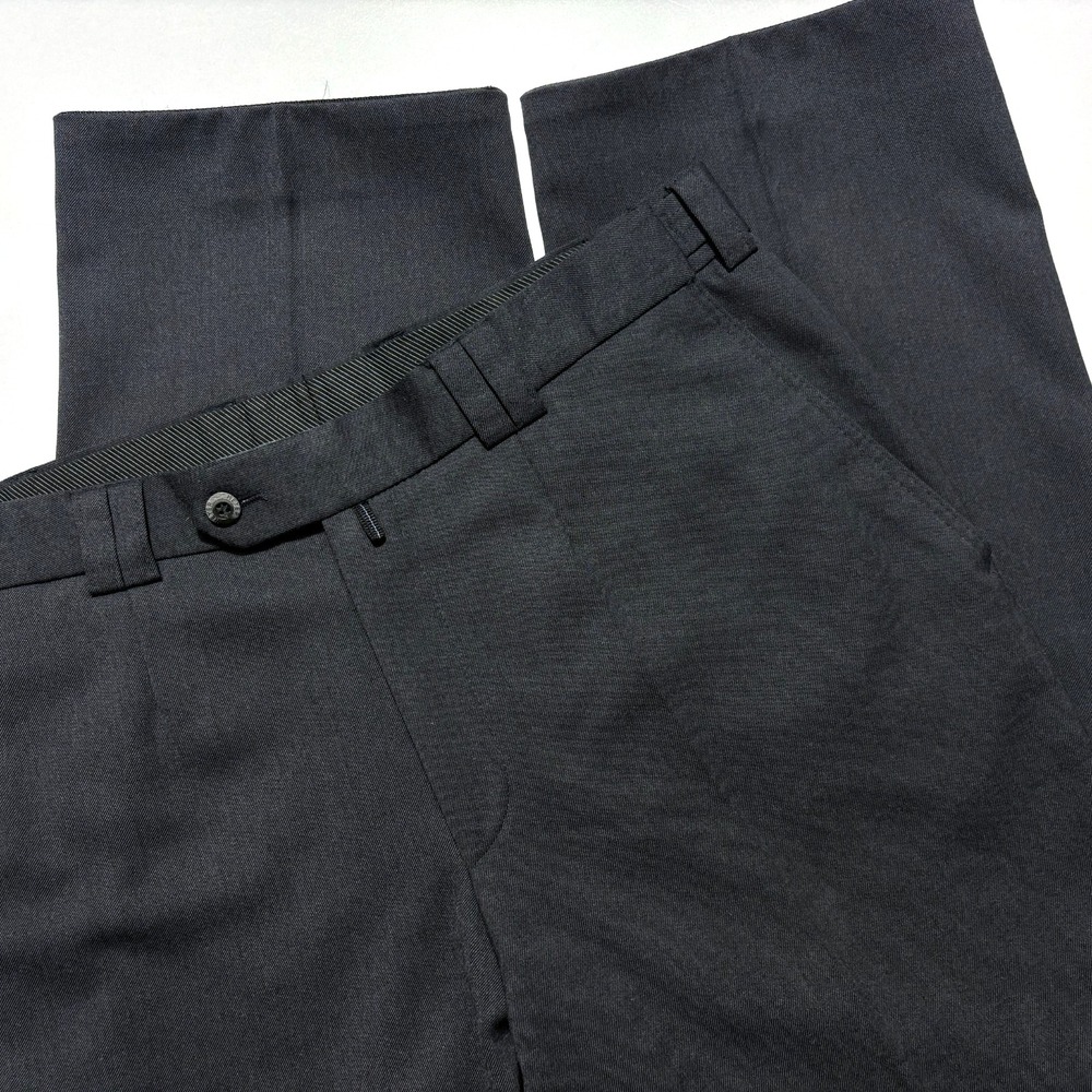 MEYER Dress Pants Trousers Slacks Wool Blend Stretch Expandible Waist Mens 34x32